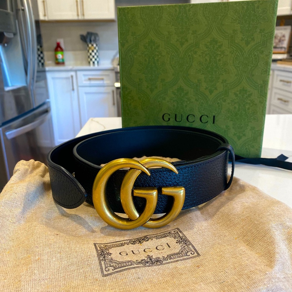 ✨Authentic Gucci GG Marmont Wide Belt 85✨